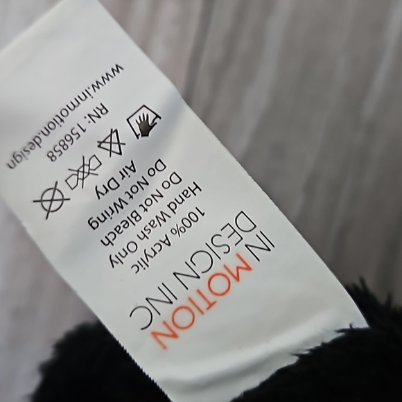 Cozy Zone Black Furball Beanie Pom Pom Colorful Stripes, O/S - Picture 7 of 9